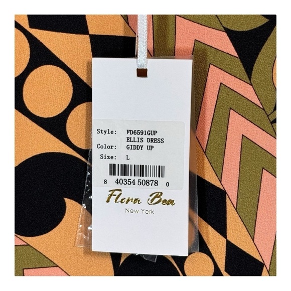 Flora Bea Silk Ellis Dress in Giddy Up Print NWT - Picture 6 of 8